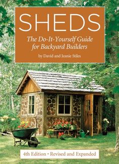 the cover of shed plans for backyard buildings