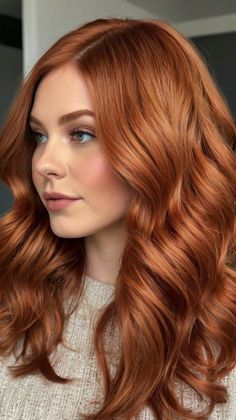 39 Copper Hair Color Ideas Copper Gold Highlights, Red Hair Color Trends, Shade Ideas, Framing Highlights, Face Structure, Beautiful Red Hair, Copper Hair Color