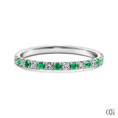 W Round Diamond Eternity Band, Stackable Engagement Ring, Round Diamond Ring, Rich Green, Eternity Band Diamond, Elegant Ring, Diamond Eternity, Gold Platinum, Sparkle Diamonds