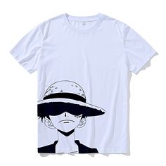 Gender:Men's,Women's,Couple's,Unisex; What's in the box:T-shirt; Types:Manga,Cartoon,Anime,T-shirt; Style:Halloween,Cosplay; Material:Polyester / Cotton Blend; Age Group:Adults'; Characters:Monkey D. Luffy; Cosplay Works:One Piece; Pattern:Anime; Design:Kawaii,Graphic,Harajuku; Neckline:Crew Neck; Sleeve Type:T-shirt Sleeve; Net Weight:0.15; Listing Date:09/23/2021; Production mode:External procurement; Clothing Length:; Bust:; Shoulder Width:; Sleeve Length:; Print Type:Hot Stamping Kawaii T-shirt With Cartoon Print For Fans, Kawaii Cartoon Print T-shirt For Fans, White Anime T-shirt With Sublimation Print, White Anime T-shirt With Letter Print, White Anime Print T-shirt For Fans, White Anime T-shirt For Cosplay, Kawaii T-shirt For Cosplay With Crew Neck, White Harajuku T-shirt With Front Print, White Pre-shrunk Fandom T-shirt