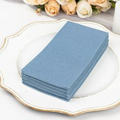 Dusty Blue Soft Linen-Feel Napkins Introducing our exquisite Soft Linen-Feel Airlaid Paper Napkins, the epitome of elegance and practicality. Made from premium-quality airlaid paper, they combine the softness of linen with the convenience of disposability, creating a unique and captivating addition to any table setting. Designed to handle even the most indulgent culinary creations, these napkins effortlessly soak up spills and messes, ensuring a seamless dining experience. Dusty Blue Airlaid Pap Dusty Blue Napkins, Wedding Cocktail Napkins, Paper Dinner Napkins, Blue Napkins, Paper Place, Blue Soft, Table Setup, Party Napkins, Wedding Cocktails