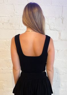 FINAL SALE Elevate your everyday wardrobe with our versatile and effortlessly chic basic tank, a must-have staple that seamlessly complements any outfit. 80% Rayon 20% Nylon Hand Wash COld Line Dry Pull Over Model in Black/ Pink: Meet Megan! Height: 5' 5” Hips: 35” Waist: 25” Bust: 30” Wearing Size: Small Model in Blue: Meet Bella! Height: 5’7” Bust: 34” Waist: 26” Hips: 36” Wearing SIze: Small Knit Tank, Everyday Wardrobe, Knit Tanks, Black Media, Basic Tank, Final Sale, Black Pink, Hand Wash, Size Small