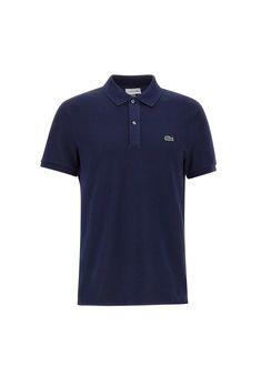 Lacoste men's cotton polo shirt, navy blue, classic collar, two-button fastening, short sleeves, ribbed hems, side slits on hem, iconic logo on chest, slim fit. Composition: 100% Cotton Classic Navy Fitted Polo Shirt, Classic Fitted Navy Polo Shirt, Navy Fitted Polo Shirt, Classic Slim Fit Collared Polo Shirt, Slim Fit Cotton Collared Polo Shirt, Slim Fit Collared Cotton Polo Shirt, Solid Cotton Slim Fit Polo Shirt, Polo Shirt Lacoste, French Clothing Brands