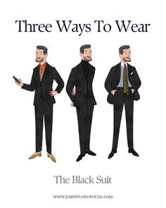 Joseph Tate | We bring to you another episode from our weekly series, 'Three Ways to Wear,' where we unveil three sophisticated ensembles spotlighting… | Instagram Menswear Illustration, Uniqlo Outfit, 1940s Mens Fashion, Bond Suits, Preppy Handbook, Mens 3 Piece Suits, Mens Fashion Illustration, Man Dressing Style, Mens Life