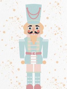 a nutcracker is standing in the snow