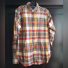 Ralph Lauren Shirt Mens Small Slim Fit Madras Plaid Bright Preppy Casual Party Size 14 / 16 Blue , Orange, Red Madras Plaid Long Sleeve Button Up New With Tags Makes A Great Gift Questions? Leave A Comment Below! Ralph Lauren Red Button-up Top, Classic Multicolor Shirt For Fall, Red Button-up Ralph Lauren Top, Classic Multicolor Fall Shirt, Classic Multicolor Button-up Shirt, Multicolor Collared Cotton Flannel Shirt, Ralph Lauren Plaid Button-up Top, Ralph Lauren Plaid Collared Shirt, Ralph Lauren Plaid Collared Tops