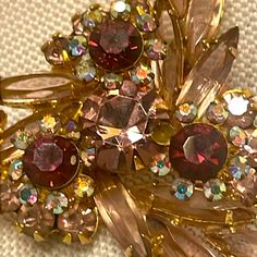 Juliana Vintage Brooch Gorgeous Stones!!! Beautiful Pinks, Purples And Aurora Borealis Stones Measuring At 2 Inches Juliana Jewelry, Vintage Brooch, Aurora Borealis, Vintage Brooches, Pink Purple, Brooches, Aurora, Vintage Jewelry, Women Jewelry