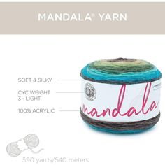 a ball of yarn that is labeled with the name nandala yarn on it