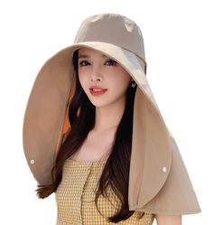 PRICES MAY VARY. Sun Hat: The hat is made of lightweight, breathable and long-lasting premium material. It can provide effective shade when you are outdoor for a long time in summer. Besides, this hat has several classic colors you can choose casually Protect from the Sun: This hat with a wide brim and a long back coverage is able to provide you with all-round sun protection, and you can buckle up the button on the neck flap to give yourself more reliable protection Unique Design: The biggest di Breathable Solid Sun Hat For Outdoors, Breathable Solid Color Sun Hat For Outdoor, Casual Windproof Sun Hat For Summer, Windproof Sun Hat With Curved Brim For Summer, Windproof Sun Hat For Summer Beach, Summer Windproof Sun Hat With Curved Brim, Windproof Sun Hat For Summer Travel, Windproof Curved Brim Sun Hat For Summer, Lightweight Sun Hat For Summer Camping