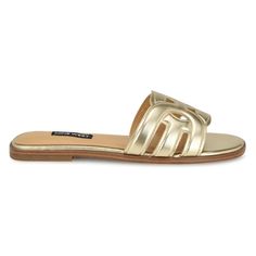 Geena Flat Slide Sandals – Nine West Shoe Game, Out Of Style, Go Out, Flat Sandals, Slide Sandals, Step Up, Nine West, Going Out, Slip On