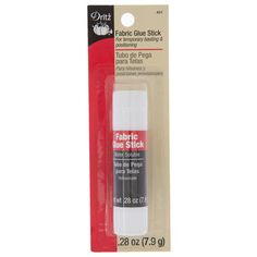 the crafter's workshop fabric glue stick is white and has two black tips