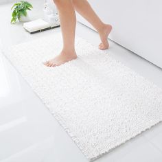 PRICES MAY VARY. 【SUPER SOFT & SHAGGY】Luxury bathroom rugs are soft and comfortable to the touch, offering exceptional comfort and support for your feet. The soft pile soothes your tired foot and shields toes from the cold floor. 0.94 inches height fluffy and soft microfiber fibers, unique fiber-locking technique, softer, thicker and better constructed than Regular Chenille. Every time you step out of the shower or bathtub, you can enjoy comfort like stepping into the cloud. 【QUICK WATER ABSORPT Luxury Bathroom Rug, Large Bathroom Rugs, Luxury Bath Rugs, Chenille Bath Mat, Bathroom Oasis, Spa Bathroom, Toilet Rug, Relaxing Space, Spa Like Bathroom