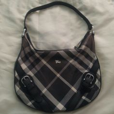 Burberry Small Parker Hobo. In Great Used Condition. No Rips, Tears, Or Holes. Very Small Stain On Front Of Bag, Seen In Photo. Bought In 2007 From Burberry Website. Burberry Hobo Bag, Burberry Black Purse, Hobo Tote Bag, Hobo Purse, Burberry Prorsum, Burberry Handbags, Leather Hobo Bag, Leather Hobo, Nike Shoes Women