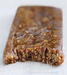 a close up of a piece of food on a table