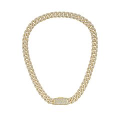 Classic Diamond Chain Link Necklace, Gold Cuban Link Iced Out Diamond Necklace, Gold Iced Out Cuban Link Diamond Necklace, Elegant Gold Iced Out Cuban Link Necklace, Iced Out Diamond Necklace For Formal Occasions, Elegant Gold Iced-out Cuban Link Necklace, Luxury Iced Out Yellow Gold Necklace, Classic Diamond Cuban Link Chain Necklace, Diamond Cuban Link Chain Necklace