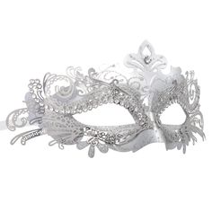 PRICES MAY VARY. Package Includes:Package Includes: 1x mask, Made of Metal - Accented with Rhinestones. Size: Metal: W 20cm* H 10 cm/ 7.9”*3.9” One size fits most. Comfortable, Lightweight, Universal-fitting design. No flaking of paint, no messy excess glue residue, and no discoloration The plastic mask can be hand adjusted for a better fit and with the straps to keep in position. The metal one is made with light weight eco-friendly metal alloy, and Decorated with Sparkling Rhinestones Perfect f Elegant Masquerade Mask, Mask Prom, Ball Costume, Mask Ball, Mask Venetian, Silver Outfits, Plastic Mask, Metal Mask, Halloween Costume Mask