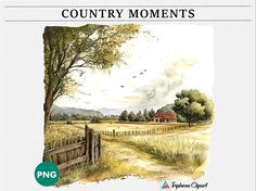 an image of country moments with watercolors