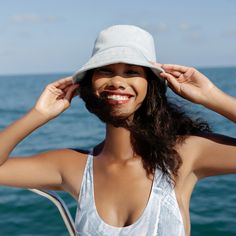 What's more summer than denim? Protect those pretty tresses from the summer sun in our newest limited launch. Our Washed Denim Bucket Hat is the perfect way to top off any look, from your 2-piece sets, to your yacht fits all summer and beyond. Available in two sizes:S/M - fits head sizes up to 23"M/L - fits head sizes up to 24.5” Yacht Fits, Denim Bucket Hat, Bucket Hats, Washed Denim, Model Poses, Summer Sun, Denim Wash, 2 Piece, Bucket Hat