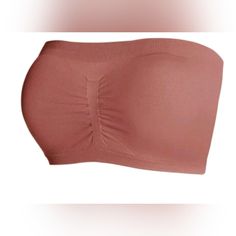 Unique Find Brand New Plus Size Solid Wireless Strapless Knitted Bandeau Bra Terracotta S M L 1x 2x 3x Please See Photos For Size And Fit. Brown Stretch Crop Top With Built-in Bra, Solid Stretch Strapless Crop Top, Solid Strapless Stretch Crop Top, Solid Color Crop Tube Top With Built-in Bra, Beige Stretch Strapless Top, Solid Stretch Crop Top Tube Top, Sleeveless Beige Tube Top With Built-in Bra, Beige Sleeveless Tube Top With Built-in Bra, Beige Seamless Tube Top