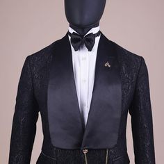 New Arrival Black jacquard Shawl Lapel Wedding Groom Suits | Allaboutsuit Luxury Notch Lapel Tuxedo For Ceremony, Tailored Tuxedo With Notch Lapel For Ceremonies, Luxury Brocade Suit For Formal Occasions, Tailored Notch Lapel Tuxedo For Ceremonies, Black Fitted Tuxedo For Ceremony, Ceremony Tuxedo Blazer, Tailored Brocade Suits For Formal Occasions, Tailored Brocade Suit For Semi-formal Occasions, Luxury Fitted Blazer For Ceremonies