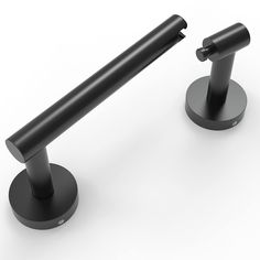 an image of two black handles on white background