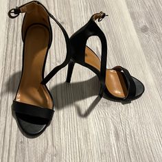 Black New Never Worn Open Toe Heels Black Ankle-high Sandals With Padded Heel, Black Open Toe Heels, Open Toe Heels, Shoes Black, Charlotte Russe, New Black, Shoes Women Heels, Black Shoes, Open Toe