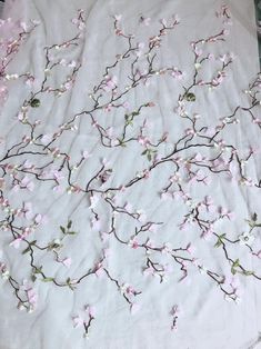 "Pink petals and brown branches embroidered on pink tulle, wear a dress made of it and you will look sweet and beautiful. Listing is for one yard. Measurement (approx): 53.1\" in width (135 cm) Qty: 1 yard ( Additional quantities are available.) DIY homemade fabric, Wedding, Bridal dress, Ribbon flowers, jewelry design, doll clothes, Cake, dolls, hang adorn, bra decoration, small parts, home decor... and so on, or any other crafts you like. Wholesale Acceptable ---------------------------------- Spring Pink Tulle Fabric, Pink Organza Fabric With Floral Applique, Spring Organza Fabric With Floral Applique, Pink Floral Embroidered Organza Fabric, Pink Organza Fabric With Floral Embroidery, Spring Floral Applique Embroidered Organza Fabric, Pink Organza Tulle Fabric For Spring, Pink Organza With Floral Embroidery, Pink Tulle Fabric With Floral Embroidery