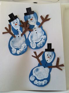 the snowmen felt i did in my infant's room are for a project