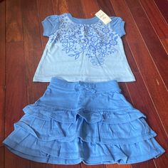 Nwt Childrens Place 2 Piece Set 6-9 Month Tee And Skort Light Blue Casual Sets For Playtime, Light Blue Casual Playtime Sets, Casual Light Blue Playtime Set, Casual Light Blue Sets For Playtime, Light Blue Casual Sets For Playwear, Month Colors, 9th Month, Childrens Place, 2 Piece Set