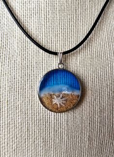 Beautiful handmade resin beach themed necklace, silver pendant Handmade Ocean-inspired Round Pendant Jewelry, Silver Resin Pendant Jewelry, Handmade Round Pendant Jewelry For Beach, Nickel-free Silver Resin Jewelry, Ocean-inspired Nickel-free Necklace With Round Pendant, Nickel Free Ocean-inspired Necklace With Round Pendant, Ocean-inspired Silver Round Pendant Jewelry, Ocean-inspired Nickel Free Pendant Necklace, Nickel-free Ocean-inspired Pendant Jewelry