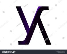 the letter x is made up of black and purple lines on a white background,