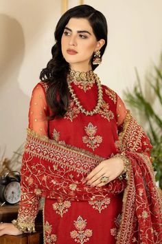 Classic Red Embroidered Pakistani Salwar Kameez Dupatta Set Clothes Board, Pakistani Salwar, Pakistani Salwar Kameez, Dupatta Set, Floral Designs, Salwar Kameez, Formal Occasion, Party Dresses, Formal Event