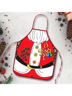 an oven mitt decorated with christmas decorations