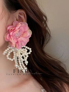 Fisdy - Exquisitos Pendientes Colgantes con Lazo de Perlas de Imitación para Fiestas y Bodas Elegantes Season Activity, Bow Theme, Seasons Activities, Floral Decoration, Elegant Party, Pattern Floral, Style Elegant, Olivia Mark, Floral Decor