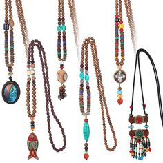 PRICES MAY VARY. Package Content: the package includes 6 pieces of long boho necklaces for women and men in a variety of colors and styles; With this set, you'll have a necklace to add to your aesthetic appeal Fine Workmanship: our long necklaces for women are made with attention to detail, including wood, resin, imitation pine stone, alloy, agate, stone and beads, less prone to break, fade or deform, ideal for a long term wear Distinctive Design: the design of these wooden bead necklaces for wo Chunky Boho Necklace, Wooden Necklace Handmade, Layered Necklaces Gold, Boho Necklaces, Long Necklace Boho, Pretty Jewelry Necklaces, Wooden Bead Necklaces, Beaded Tassel Necklace, Seed Beading