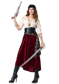 Roving Buccaneer Costume for Plus Size Women Adult Pirate Costume, Fantasia Dress, Captain Costume, Pirate Cosplay, Female Pirate Costume, Pirate Halloween Costumes, Plus Size Costume, Pirate Outfit, Pirate Halloween