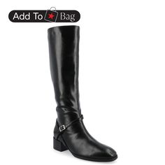 in stock Knee High Riding Boots, Square Toe Boots, Toe Boots, Wide Calf, Journee Collection, Calf Boots, Riding Boots, Black Boots, Knee High