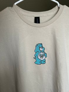 Care Bear Embroidered T Shirt Care Bear Shirt Care Bear - Etsy Care Bear Shirt, Bear Clothing, Embroidered T Shirt, Flower Bear, Cartoon Shirts, Bear Outfits, Bear Shirt, Mesa Az, Care Bear