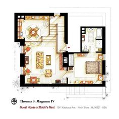 the floor plan of thomas s magnan iv guest house at robin's nest