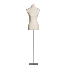 a white mannequin on a metal stand