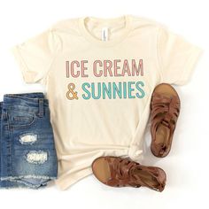 Looking for a cute tee for your kids? We have the perfect Ice Cream And Sunnies graphic tee addition to their closet! Also available in toddler tees. Funny Graphic Print T-shirt For Spring, Unisex Retro Summer T-shirt, Funny Summer Tops With Letter Print, Cute Spring Letter Print T-shirt, Funny Letter Print Tops For Summer, Fun Slogan T-shirt For Spring, Fun Summer Tops With Text Print, Unisex Summer Graphic Tee, Funny Slogan Tops For Summer