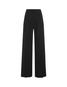 98% Virgin wool, 2% Elastane Chic Wool Straight Leg Bottoms, Elegant High Waist Wide Leg Elastane Pants, Elegant Wool Pants For Fall, Chic Wool Workwear Bottoms, Chic Wool Bottoms For Work, Chic Wool Pants With Welt Pockets, Chic Wool Dress Pants, Elegant High Waist Dress Pants For Evening, Elegant High-waist Evening Dress Pants