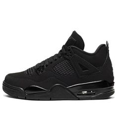 (GS) Air Jordan 4 Retro 'Black Cat' 2020 408452-010 (AJ4/SNKR/High Top/Basketball) Tenis Jordan Retro, Jordan 4 Black, Nike Air Jordan 4 Retro, Nike Air Jordan 4, Jordan 4s, Black Jordans, Jordan Shoes Retro, Jordan 4 Retro, Womens Summer Shoes