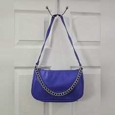 Wild Fable Color: Blue Nwot Faux Leather Small Shoulder Bag Purse With Chain Blue Faux Leather Shoulder Bag For Everyday Use, Trendy Blue Bag With Chain Detail, Blue Faux Leather Shoulder Bag, Trendy Blue Faux Leather Bag, Chic Blue Bag With Chain Detail, Chic Blue Bag With Chain, Blue Clutch Shoulder Bag With Chain Strap, Trendy Blue Bag As Fashion Accessory, Chic Blue Chain Bag