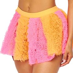 Eyes On Me All Day And All Night When Partying In The Rave About Me Tulle Skirt From Hot And Delicious. This Cute Rave Bottoms Features A Pink/Orange Two-Tone Stripe Tulle Detail, Contrast Waistband, And Zipper Closure In The Back. #Keepraving "Rave About Me Tulle Skirt 100% Polyester (Shell) 95% Polyester, 5% Spandex (Contrast) Ruched Ruffle Detail 2-Tone Stripe Detail Zipper Closure In The Back Pink/Orange" Summer Party Nylon Bottoms, Nylon Summer Skirt, Spring Party Nylon Mini Skirt, Summer Nylon Skirt, Nylon Mini Swim Skirt For Summer, Summer Nylon Mini Swim Skirt, Summer Party Mini Skirt In Nylon, Flirty Pink Beach Skirt, Summer Nylon Lined Mini Skirt