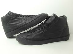 Very Rare Vintage Blackout Nike Blazer Premium. Men's Size US 12.  Soft quality leather uppers. Very Rare 2003 release. See tag. Not the slightly more common 2002 release.  Shoes in good pre-owned condition. Soles show very little wear. See photos.  No box. Nike Blazer Mid, Nike Blazers Mid, Blazer Mid, Nike Blazer, Very Rare, Nike Shoes, High Top Sneakers, Athletic Shoes, Men's Shoes