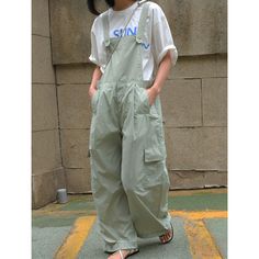 Summer Outdoor Wide Leg Suspenders Jumpsuit Gray Green Cargo Pants Fabric: 100% Nylon Size: S, M, L, Multiple Color Selections: Gray Green  Season: Spring, Fall, Summer Leg Suspenders, Dance Pants Hip Hop, Casual Summer Pants, Green Cargo Pants, Green Cargo, Dance Pants, Pants Fabric, Tactical Pants, Outdoor Jacket