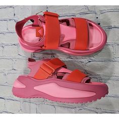 Adidas Womens Sz 12 Mens 11 Mehana Comfy Strap Fashion Sandal Slides Pink If8182 Brand New Unused Condition... 100% Authentic Unisex Shoes Mens Size 11 Womens Size 12 We Buy Our Items As Overstock, Display Model, Open Box And Closeout. Products Are New But May Have Minor Cosmetic Issues Due To Storage Which Will Be In The Description. Most Of Our Items Will Have No Noticeable Issues. Poshmark Disclaimer: When In Doubt Check Out Our Feedback And Browse Our Store. We Sell 100% Authentic Items At G Summer Sport Sandals With Closed Toe And Rubber Sole, Summer Closed Toe Sport Sandals With Rubber Sole, Closed Toe Sport Sandals With Rubber Sole For Summer, Casual Sport Sandals With Ankle Strap And Rubber Sole, Spring Open Toe Sport Sandals With Rubber Sole, Sporty Platform Sandals For Spring, Ankle Strap Sandals With Rubber Sole, Synthetic Ankle Strap Sport Sandals, Casual Summer Sport Sandals With Single Toe Strap