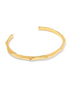 Our best-selling Sophee suite gets reimagined in a cuff bracelet style for the first time. The Sophee Cuff Bracelet in 18k Gold Vermeil takes our signature hoofprint detailing and gorgeous ridges from our Sophee suite and turns them into the next must-have piece for your bracelet stack.,Metal18k Yellow Gold VermeilWhat is Vermeil?Vermeil (that’s pronounced ver-may) is a gold plating technique that dates back to the 19th century. While other jewelers plate over less durable metals, our vermeil st Silver Kendra Scott, Hoof Print, Bracelet Style, Demi Fine Jewelry, Oxidized Sterling Silver, Metal Bracelets, Bracelet Stack, Huggies Earrings, Kendra Scott