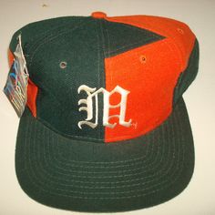 Maimi Hurricanes Can Vintage Snapback Hat Cap 90s Retro Flat Brim Snapback Hat For Baseball Season, Retro Adjustable Fitted Hat For Baseball Season, Retro Fitted Hat For Baseball Season, Retro Snapback Hat With Curved Brim, Retro Trucker Hat For Baseball Season, Retro Snapback Hat For Baseball Season, Retro Dad Hat With Curved Brim, Retro Snapback Cap, Retro Snapback Fitted Hat